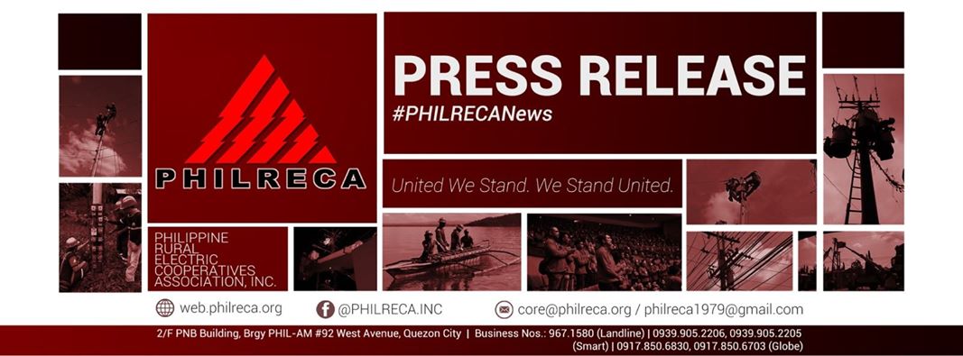 STATEMENT OF PHILRECA ON COMPLIANCE OF ELECTRIC COOPERATIVES TO ERC’s ISSUANCES AND ADVISORIES